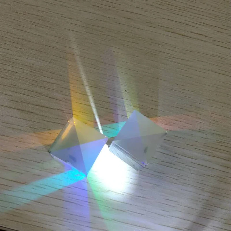 2x2,1x2,15 см Обучающие призмы дефектная крестообразная дихроичная X-кубическая Призма RGB комбинированное декоративное стекло