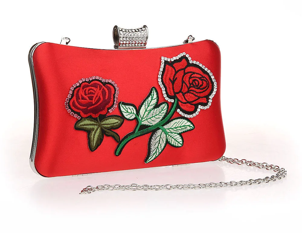 Сумка женская красная из полиэстера для вечеринок на цепочке 03860 A 2|Клатчи| |