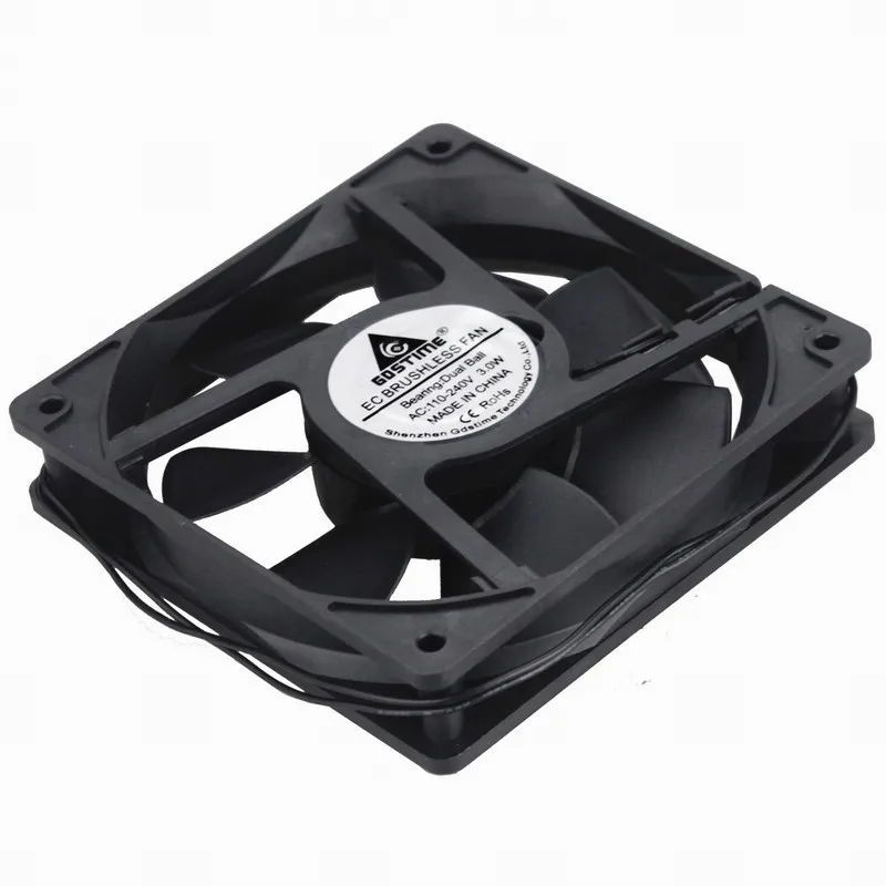 EC110v 120V 220V 12025 12cm 120mm 120*120*25 двойной шариковый подшипник, бесшумная бесщеточная Вентилятор охлаждения EC