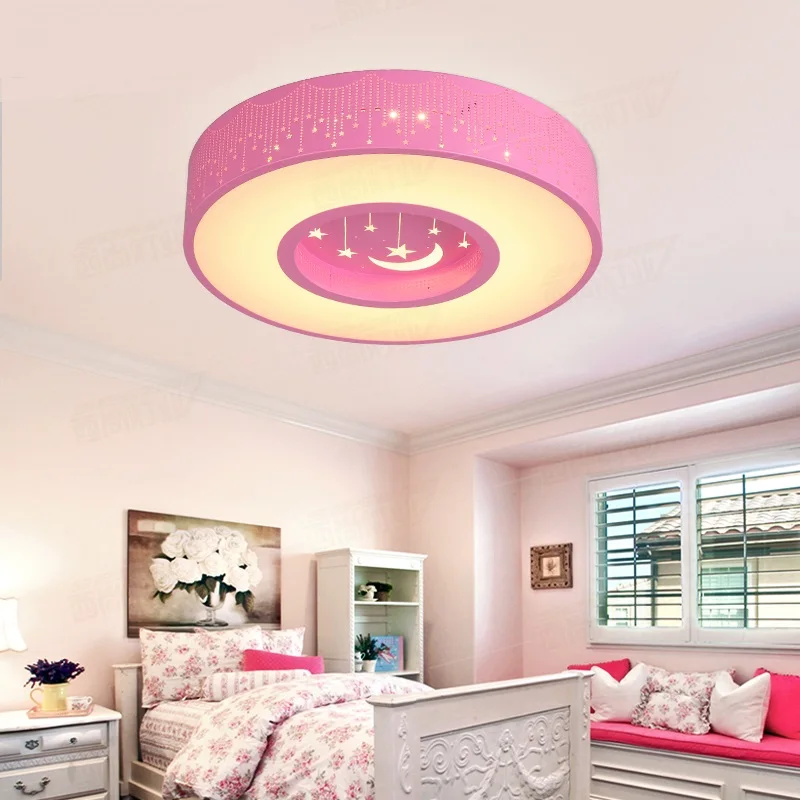Детская комната звезда светодиодные потолочные лампы круглый потолок LED мальчик