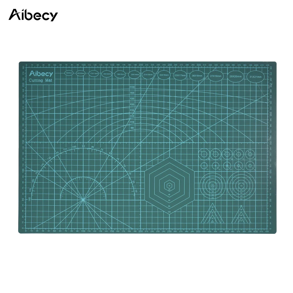 Aibecy A3 коврик для резки ПВХ лоскутные инструменты ручной инструмент DIY разделочная доска доступна самовосhealing вающаяся режущая площадка 30 см* 45 см* 3 мм зеленый