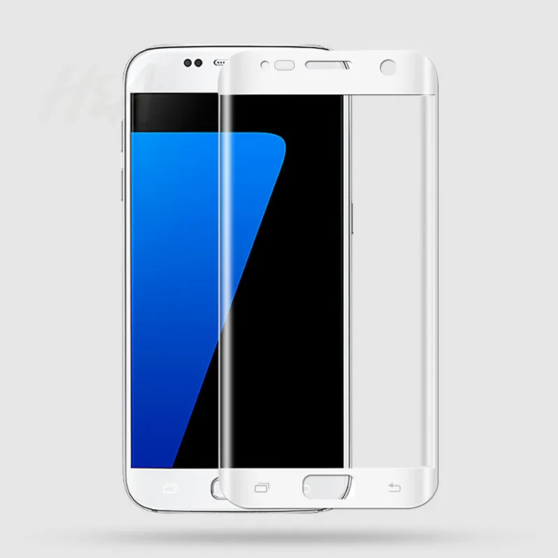 White H& A Защитное стекло для samsung Galaxy S7 S6 Edge закаленное защитное 4D изогнутое 0,25 мм стекло S7Edge S6Edge пленка - Цвет: White