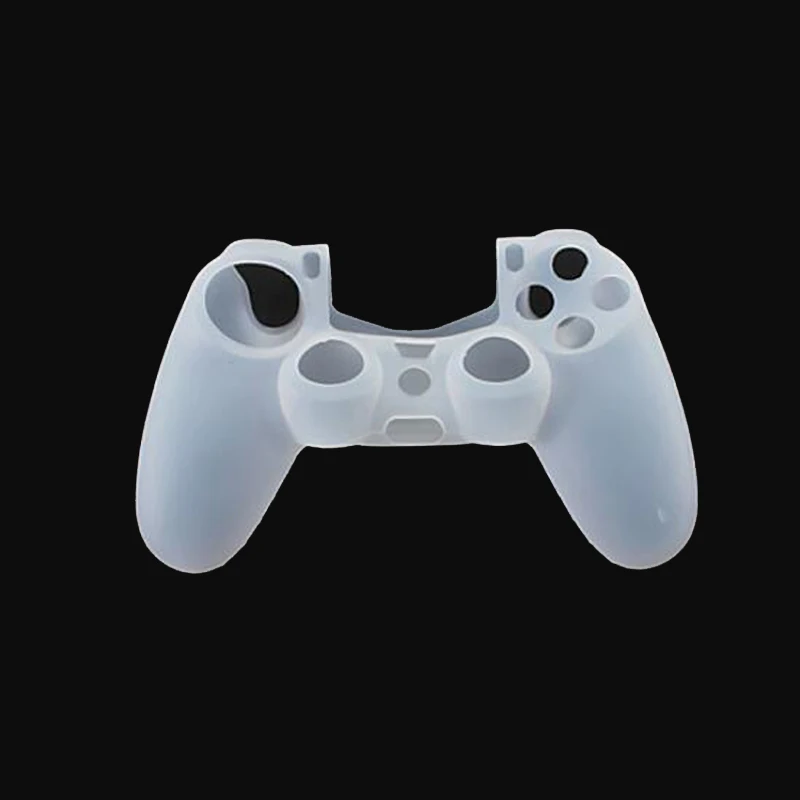 White With Grips Для sony Игровые приставки PS4 силиконовый чехол с ручками в виде ракушки силиконовой резины геймпад защитный чехол защитная кожа - Цвет: White With Grips