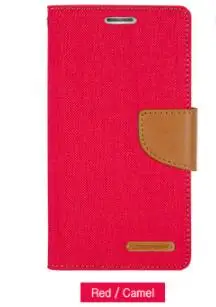 Чехол-кошелек MERCURY GOOSPERY, тканевый дневник, откидная крышка для samsung Galaxy J3 J5 J7 - Цвет: red