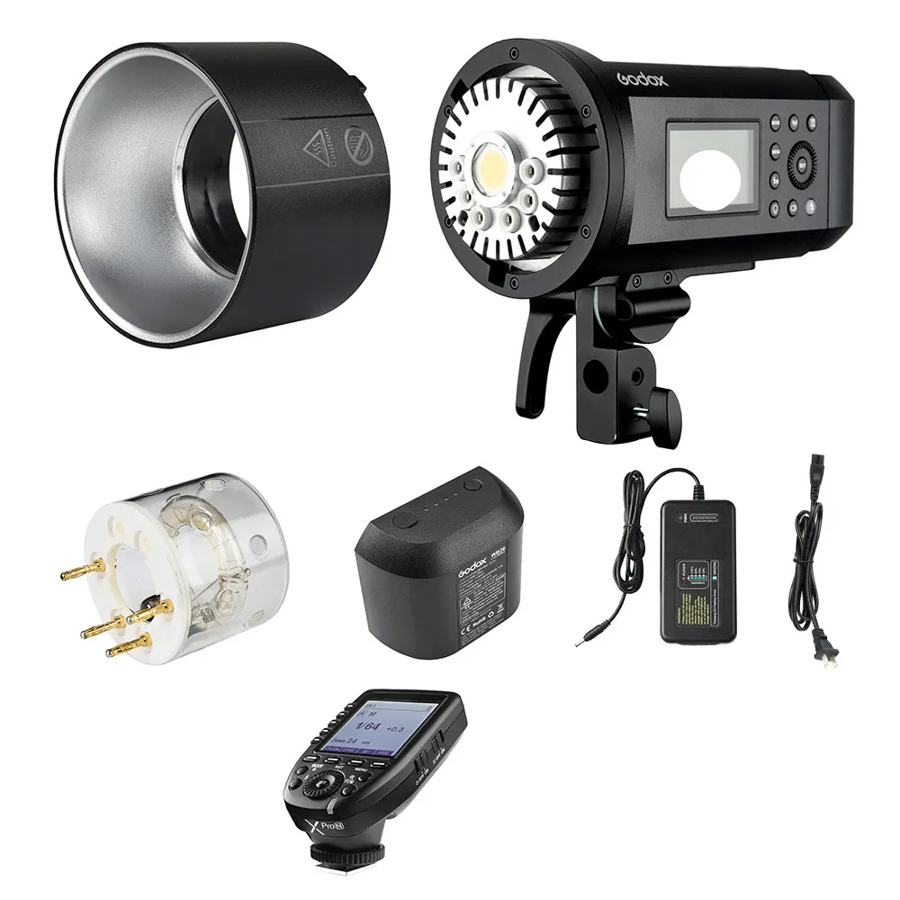 Godox 600Ws TTL наружная вспышка стробоскоп + 28 8 в/2600 мАч перезаряжаемая литиевая
