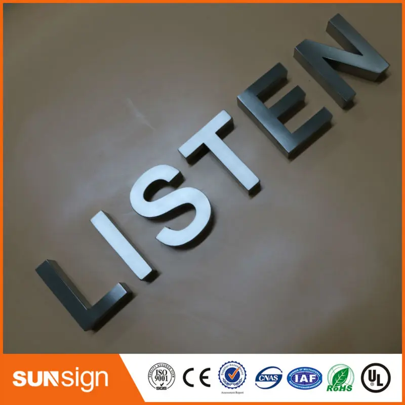 Sunsign Factory Outlet Outdoor brushed stainless steel letters and house numbers