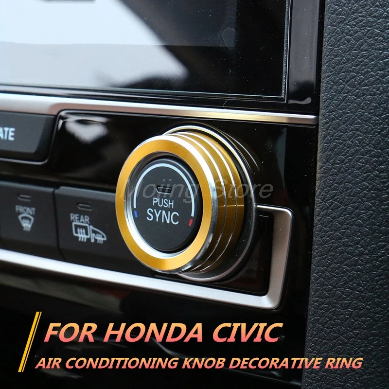 Для Honda Civic 10th 16/17/18 звук Рог декоративное кольцо декоративная наклейка в виде полосы автомобильного кондиционера, выключатель ручка