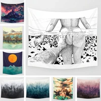 moon goddess tapestry home decorative hanging beach towel table cloth blanket tapestry mandala character for living room