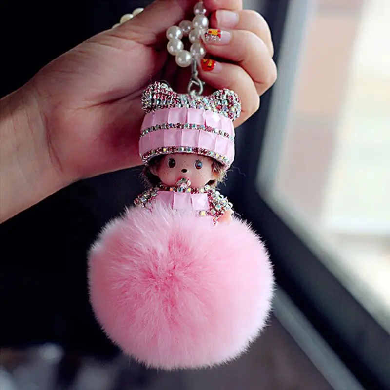 

DIY Pearl Keychain Car Handbag Pendant Connector Hanger Hook Jewelry Findings