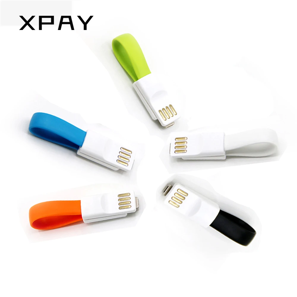XPAY USB кабель 3 в 1 Micro usb type C для освещения iPhone samsung 2A мини брелок ключей зарядки