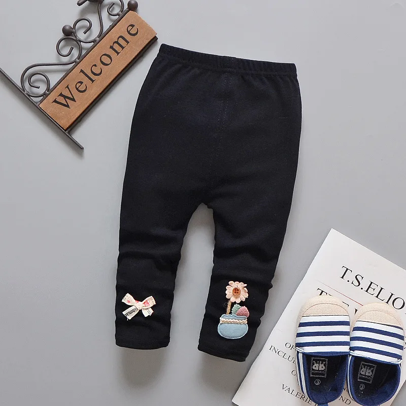 Штаны для малышей Новинка весны 2018 года Удобные хлопковые брюки с цветочным