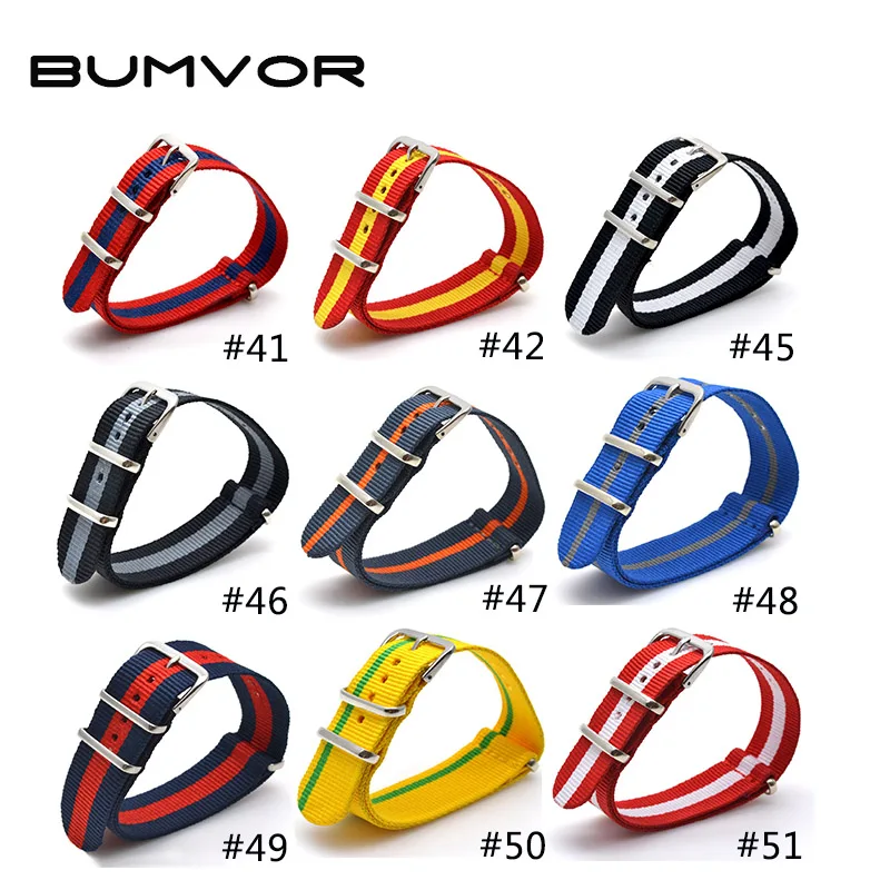 Watch Classic 18 mm bracelet Camouflage Army Military nato fabric Woven Nylon watchbands Strap Band Buckle belt 18mm New 2019 |