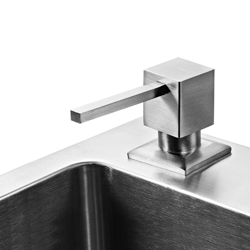 

DONYUMMYJO Brushed Nickel Metal Stainless Steel Kitchen Sink Bottle Liquid Soap Dispenser Built In Hand Soap Dispenser Pump