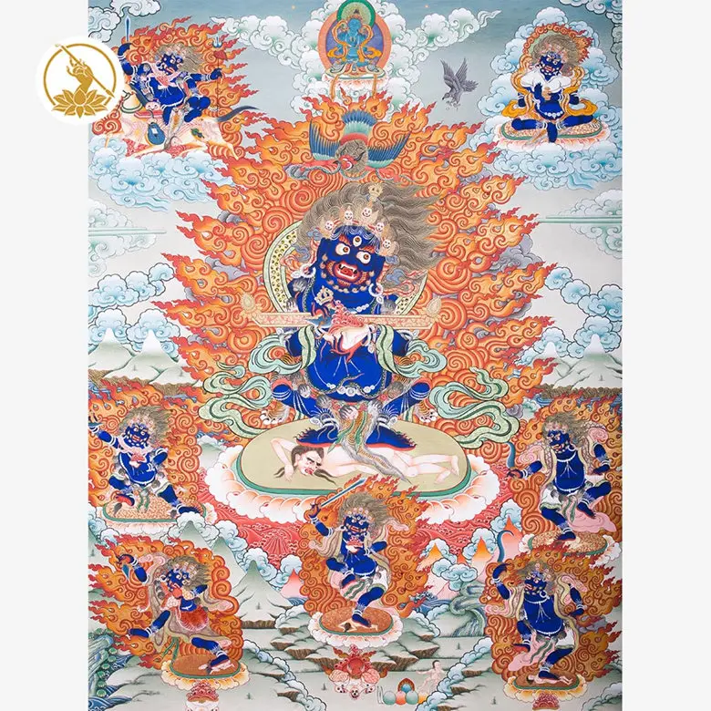 preço Auspicioso Thangka Regong Património Artístico Para A China Uma Vez Que A Mão De Mestre-lei Conta Tesouro-1512143