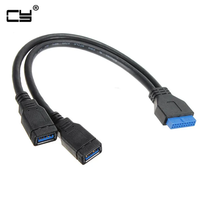 

2 ports USB 3.0 Female to Motherboard 20pin Header cable for front panel 20cm