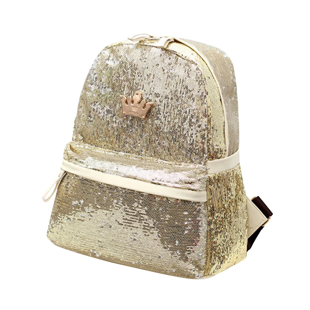 Рюкзак женский Mochilas Mujer женский открытый Корона блестки красочный дорожный Рюкзак Комплект для ученика сумки mochila p