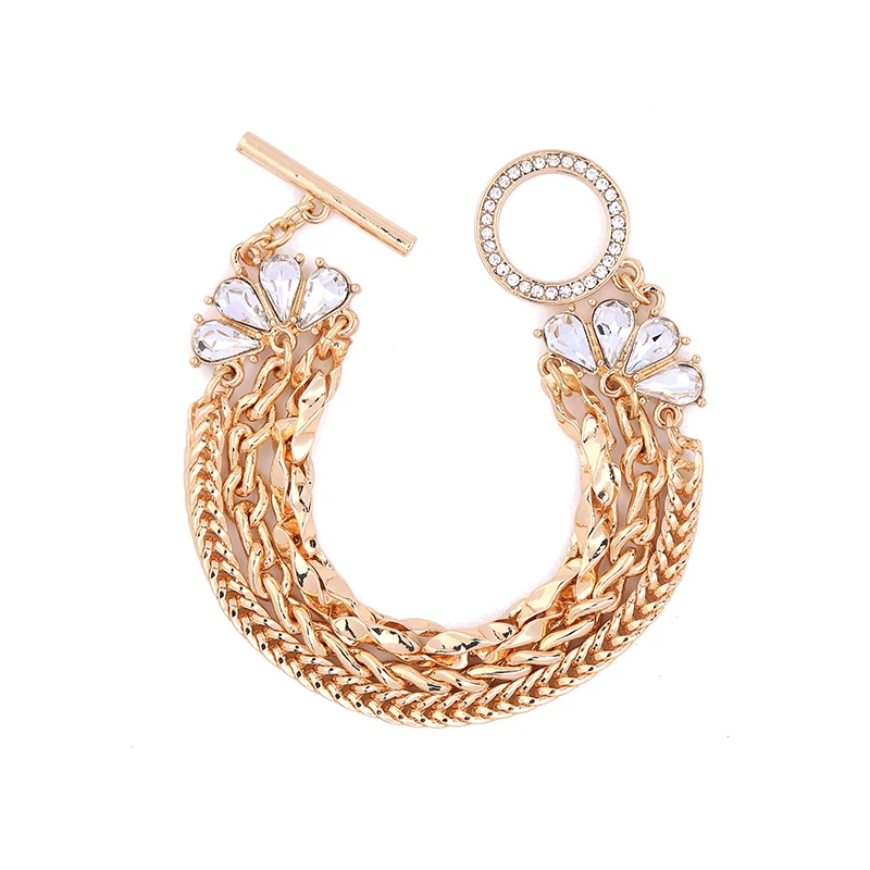 Евро американский модный оберточный браслет цепочка золотого цвета