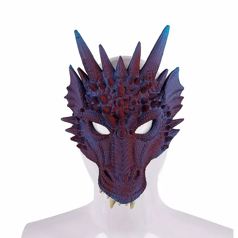 Purple mask Хэллоуин Пурим дети динозавров Косплэй декорации крылья хвост и маска детей Карнавальные вечерние динозавров костюм - Цвет: Purple mask