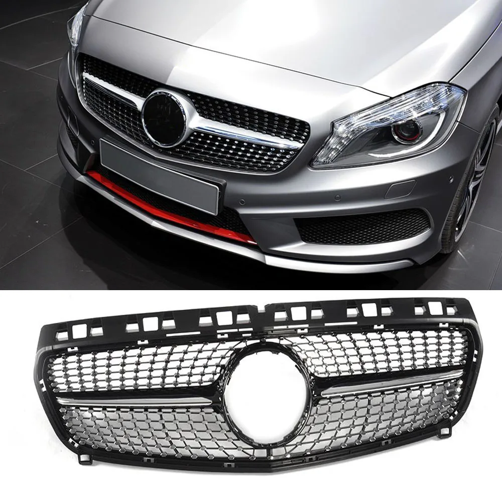 ABS Алмазная Передняя решетка решетки для Mercedes Benz W176 A CLASS A180 A200 A260 A45 AMG 2013 2014 2015 2016