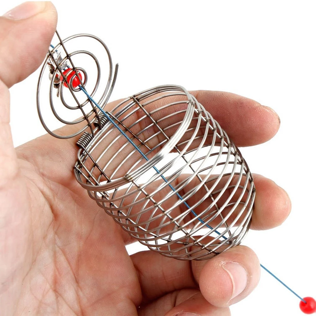 Рыболовная клетка для приманки-нержавеющая сталь маленькая рыболовная