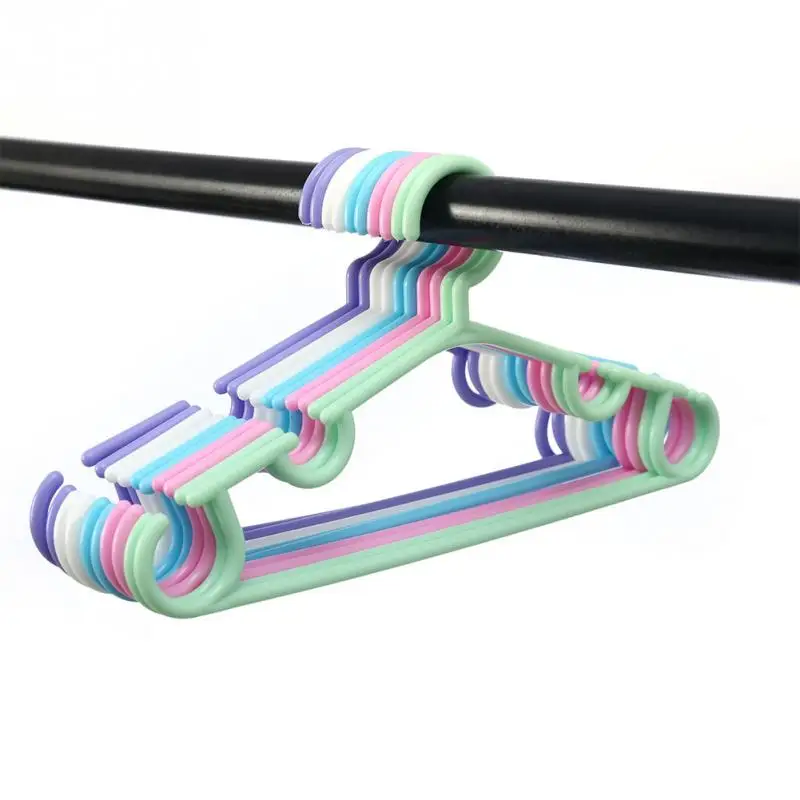 10 шт. пластиковая детская Многофункциональная вешалка для пальто и брюк