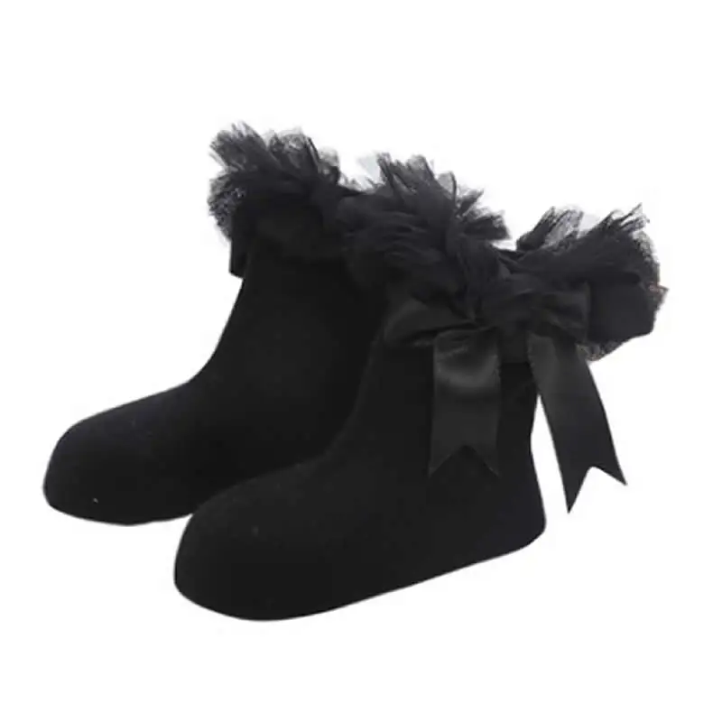 Детские носки ленточные кружевные с бантом детские милые принтом горькой