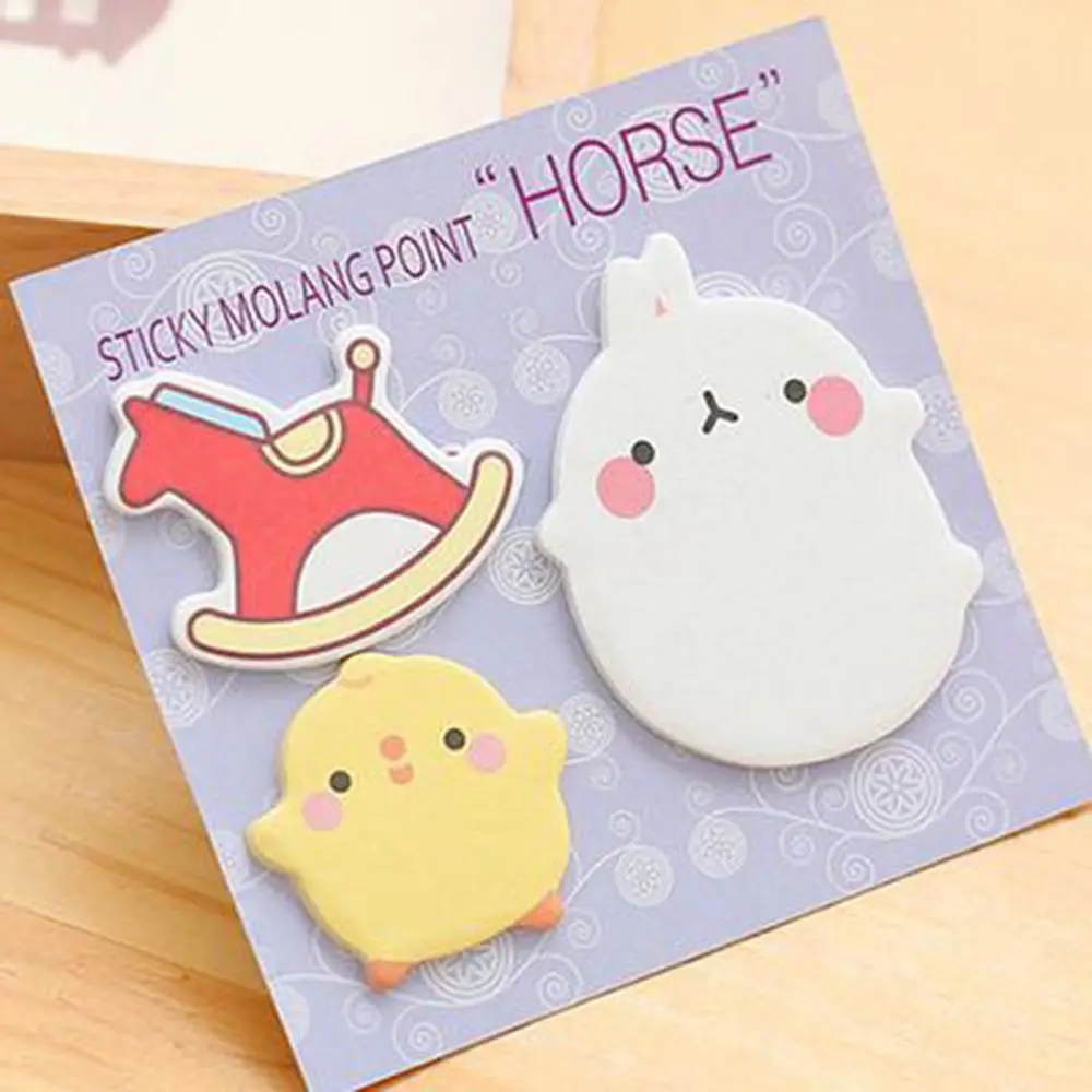 Purple Милые животные Kawaii Кролик цветок Friut Sticky memo pad Sticky Notes Закладка школьные канцелярские принадлежности Papeleria - Цвет: Purple