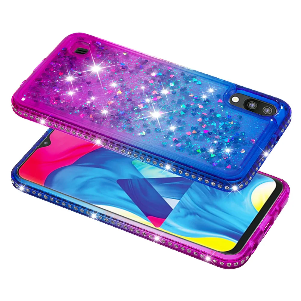 Чехол для Samsung Galaxy A10 с алмазным градиентом блестящий чехол A 10 роскошный жидкий