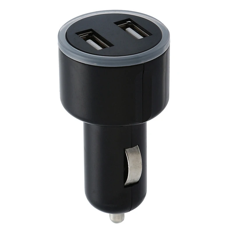 AABB-5V 2.1A 2-портовый USB Автомобильное зарядное устройство светодиодный адаптер для
