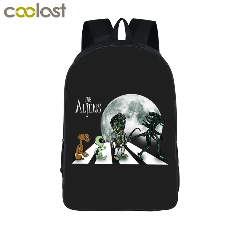 16 alien01 Крутой рюкзак с изображением инопланетянина, хищника, ужасное лицо, объятие, детские школьные сумки для подростков, детский школьный рюкзак, сумка, мужские дорожные сумки - Цвет: 16 alien01