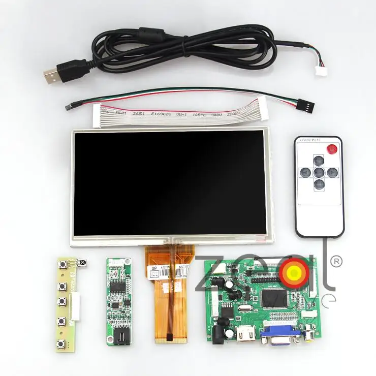 HDMI/VGA/AV + плата драйвера управления сенсорный экран 7 дюймов AT070TN90 AT070TN92 800x480 FPC
