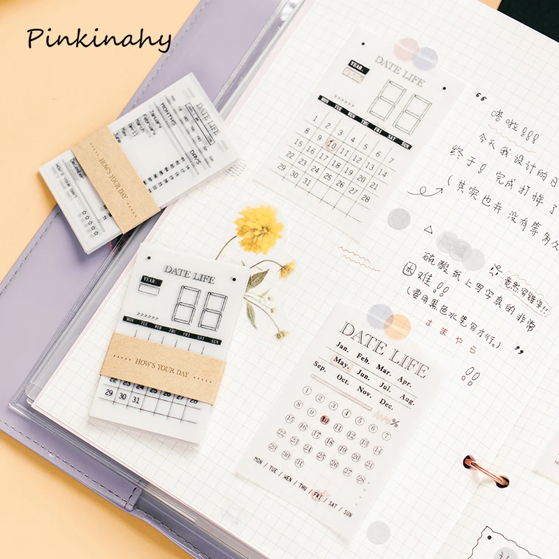 Винтажный полупрозрачный бумажный блокнот для записей прозрачный с датой