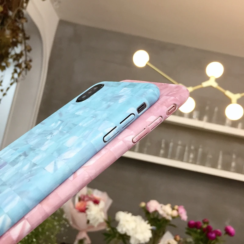 Раковины чехол для iPhone X Тонкий Жесткий Полный Защитная крышка 8 7 6 S плюс