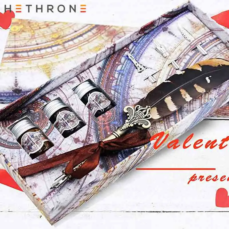 Hethrone 1 комплект английский Calligrap перьевая ручка набор Винтаж подарок на день