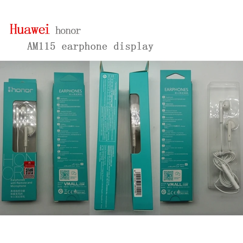 Оригинальный бренд huawei Honor AM115 проводные наушники с микрофоном контроллером 3 5 мм