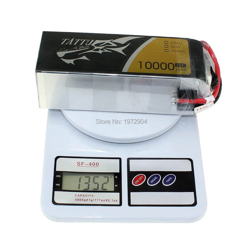 Lipo аккумулятор TATTU 6S 10000 мАч 22 2 в 25C с разъемом XT90 для радиоуправляемого дрона |