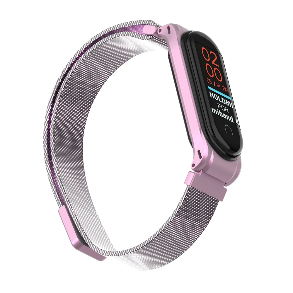 Для mi band 4 3 ремешок металлический магнитный браслет для Xiaomi mi band 4 умный браслет Сменные аксессуары для Xiao mi band 4
