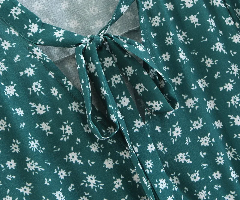 Женское винтажное платье с бантом и v-образным вырезом белое свободное до