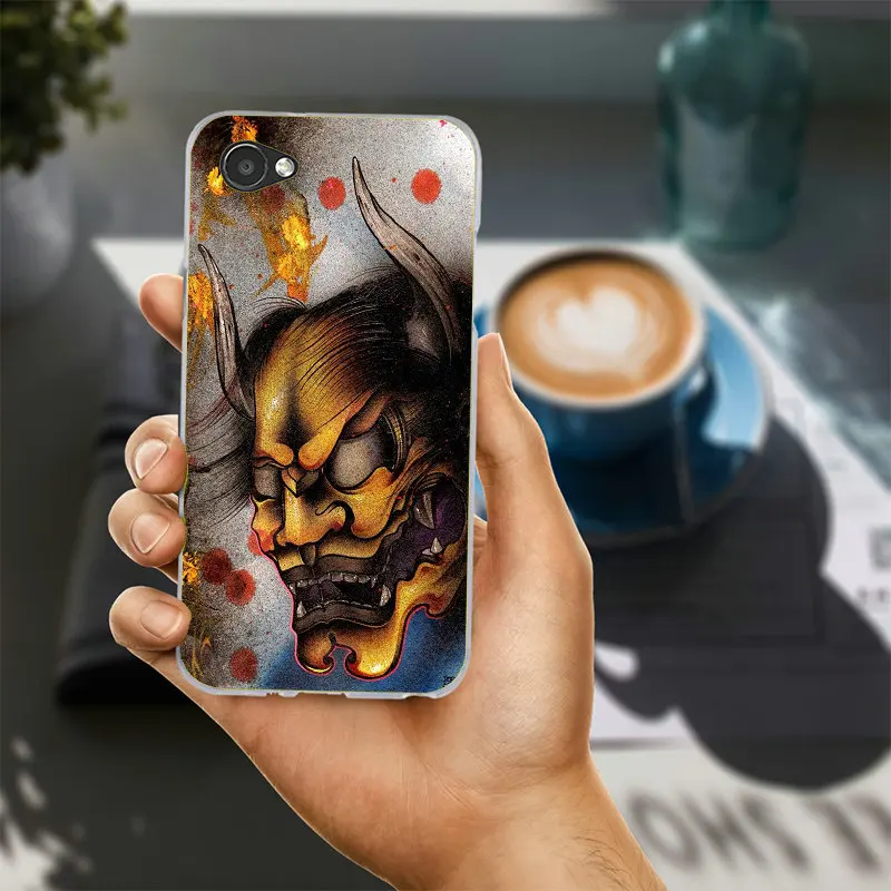 Японский они Hannya демоническая маска для LG G2 G3 мини G4 G5 G6 K4 K7 K8 2017 K10 V10 V20 V30 дух Сумки