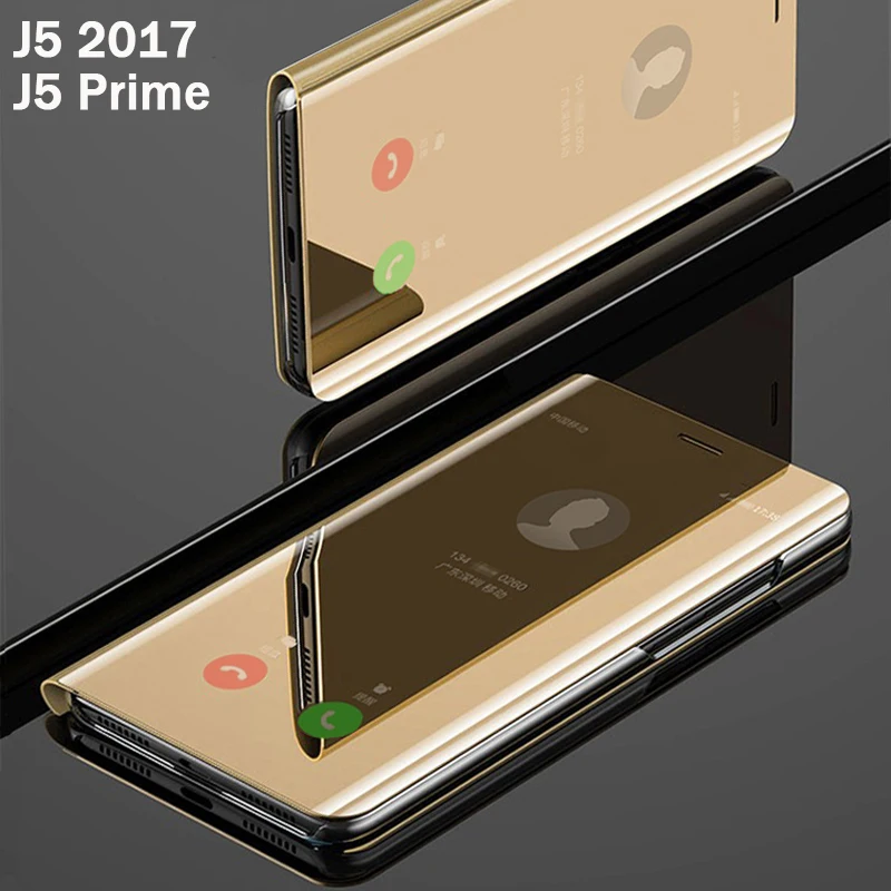 Откидной Чехол для телефона с умным зеркалом чехол Samsung Galaxy J7 2017 j730 Prime j7prime