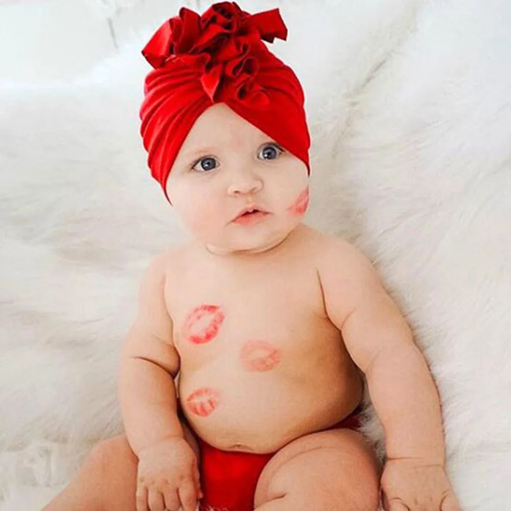 

Cute Children Head Beanie Girls Boys Baby Turban Hat Cotton Muslim Hat Flower Lady India Hat Fashion Cancer Chemo Hats for Kids