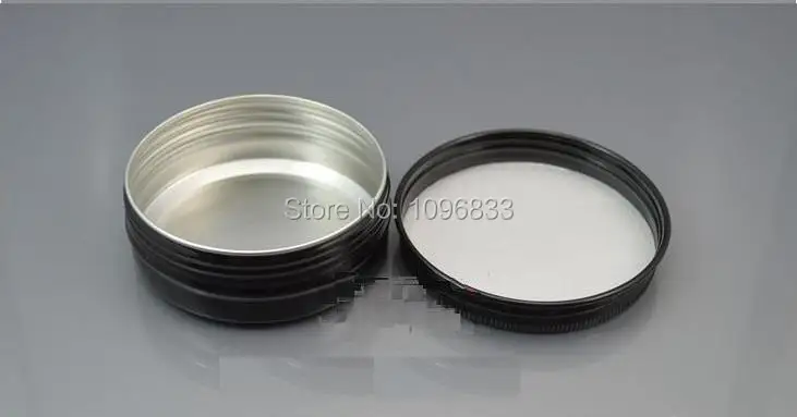 Черная алюминиевая банка 100 г косметическая мл пустая металлическая коробка