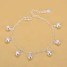 Модный женский круглый браслет с бубенчиком, 7 шт., серебряный цвет, подарок на день рождения, ювелирные изделия