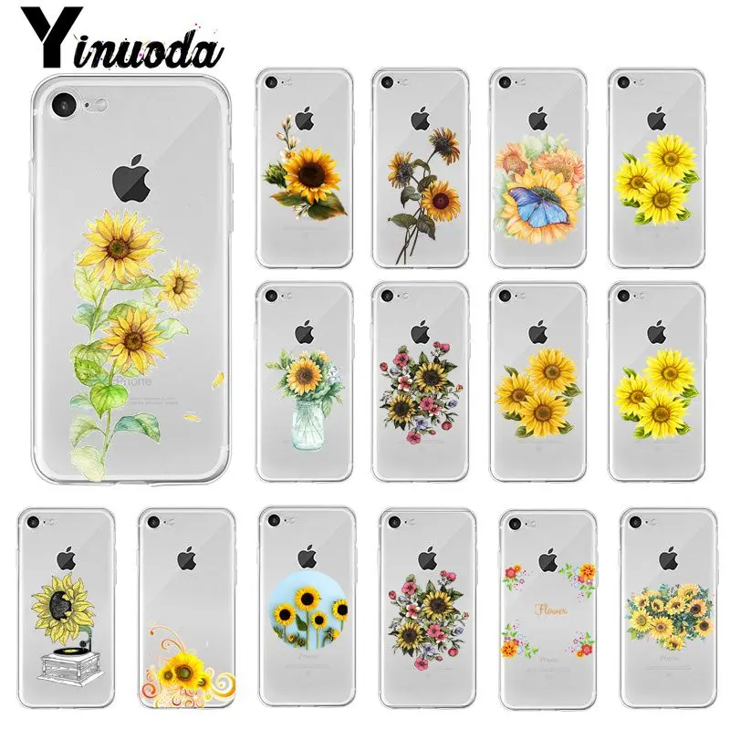 Мягкий силиконовый прозрачный чехол Yinuoda для iPhone 8 7 6 6S Plus 5 5S SE XR X XS
