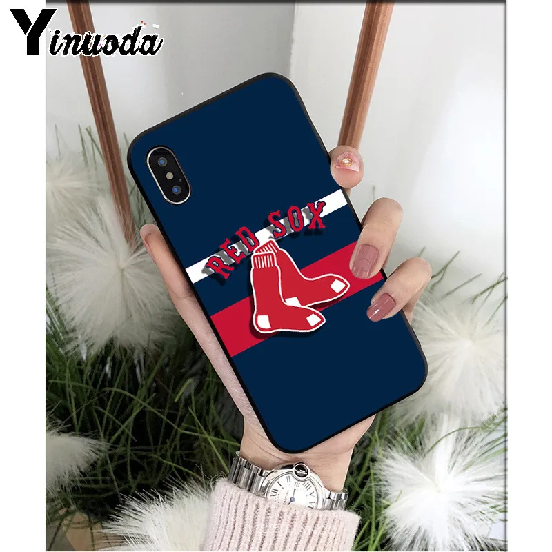 A9 Yinuoda New York Yankees Boston Red Sox бейсбольный Мягкий ТПУ чехол для телефона iPhone X XS MAX 6 6s 7 7plus 8 8Plus 5 5S SE XR - Цвет: A9