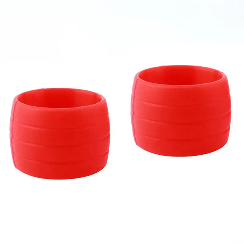 red 2 шт. Крепежное кольцо для руля, Круглый аксессуар для велосипеда, Эластичный Силиконовый Противоскользящий дорожный велосипед, фиксированный воротник - Цвет: red