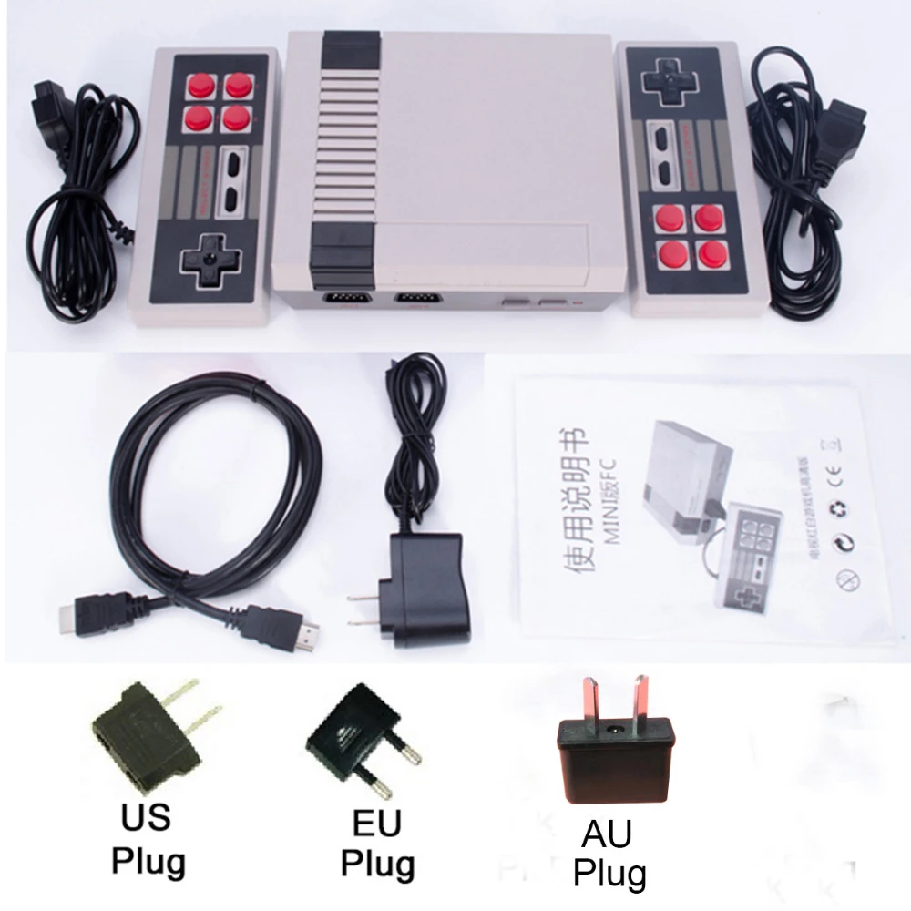 Ретро семейная HDMI Мини ТВ игровая консоль HD видео классические портативные игровые плееры встроенные 600 игры HD двойной геймпад управления