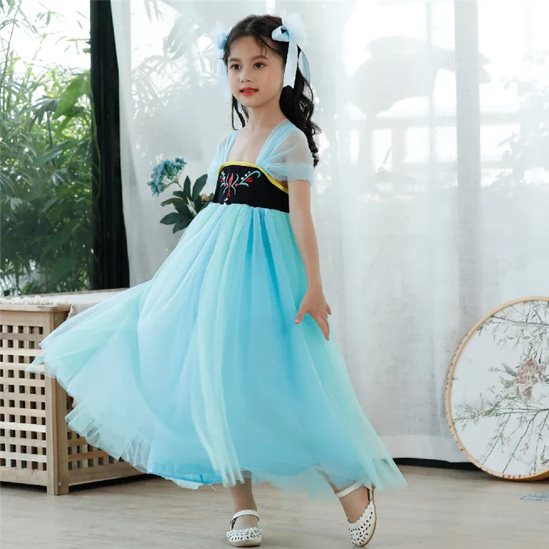 Children Princess Elsa Dress Girls Anna Coronation Clothing Set Gown Kids Birthday Party Cosplay Costume Baby Fille Robe | Детская