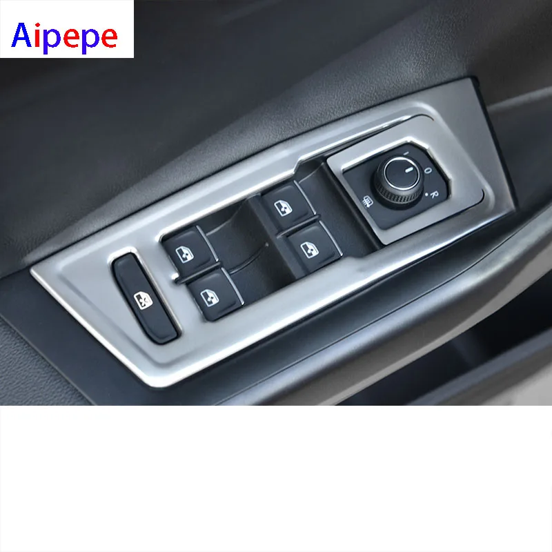 Для Volkswagen VW T ROC TROC 2017 2019 LHD хромированная Внутренняя дверь переключатель окна