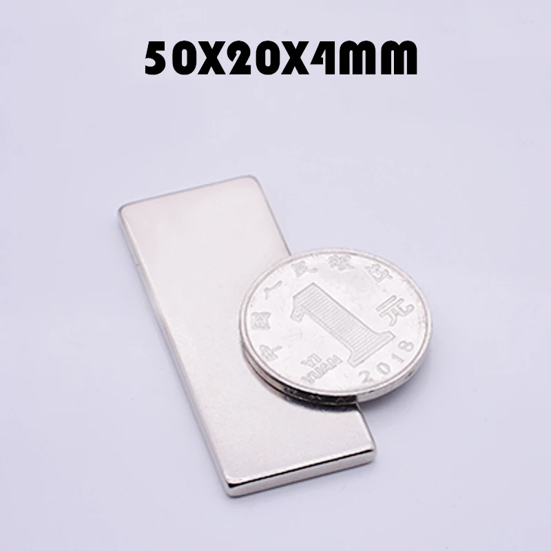 2 шт. 50x20x4 мм Неодимовый Магнит Сильные магниты N35 неодимовые для поделок Галлий